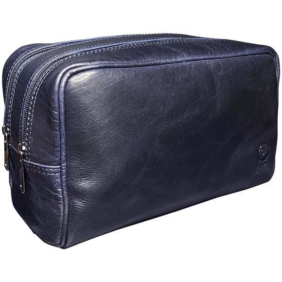 Leather Toiletry Bag For Men - Travel Shaving Dopp Kit - Bathroom Shower🫲 - Picture 1 of 6